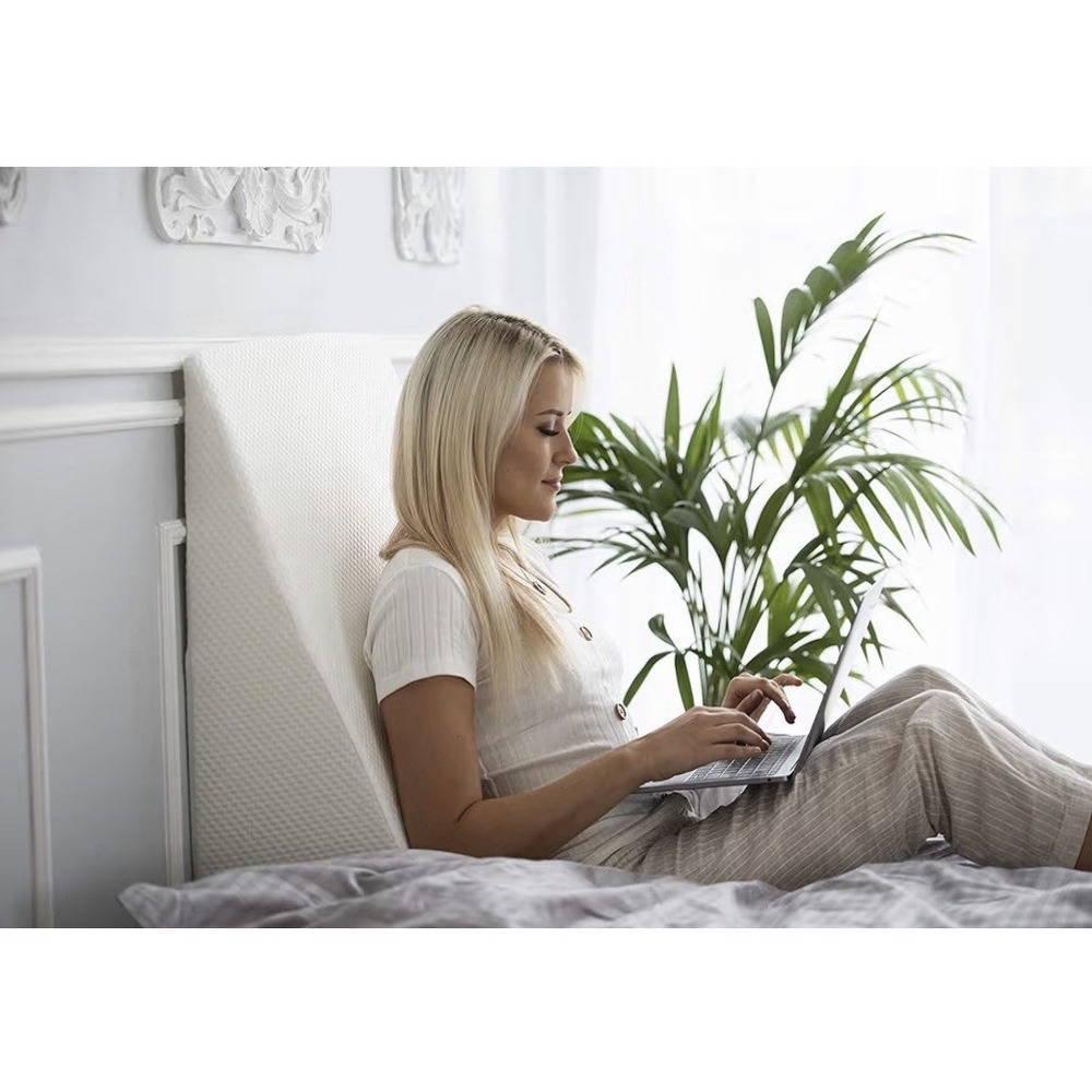 Planet of Bamboo White Wedge Pillow Cover 26x25x7.5 Bamboo Viscose Replacement